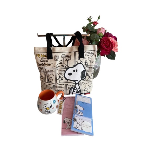 Peanuts | Office | Snoopy Tote Bag Mug Notepad Set | Poshmark